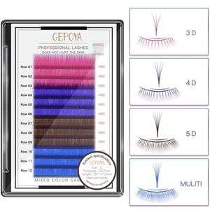 Gepoya Mixed Color Eyelash Extensions NIP